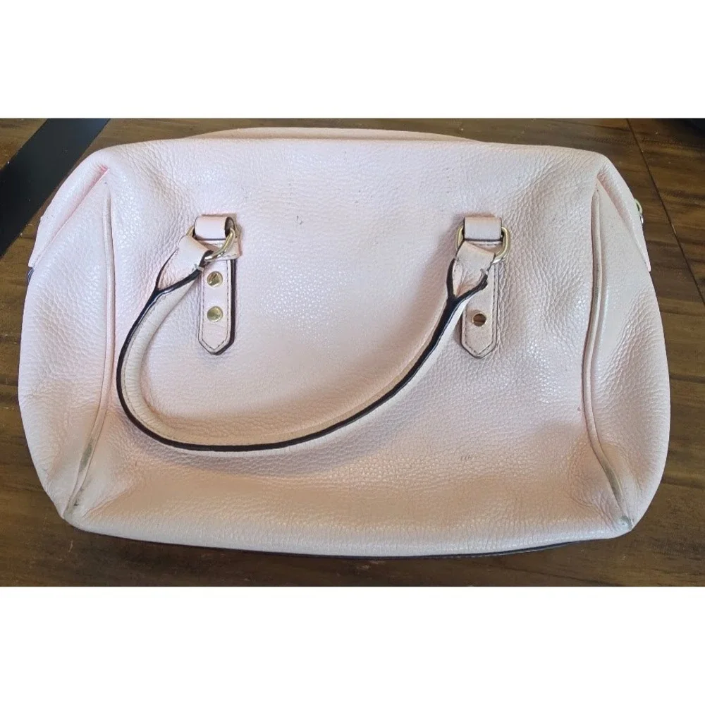 Kate‎ Spade New York Pink Pebbled Leather Satchel Bag Gold Hardware RN0102760